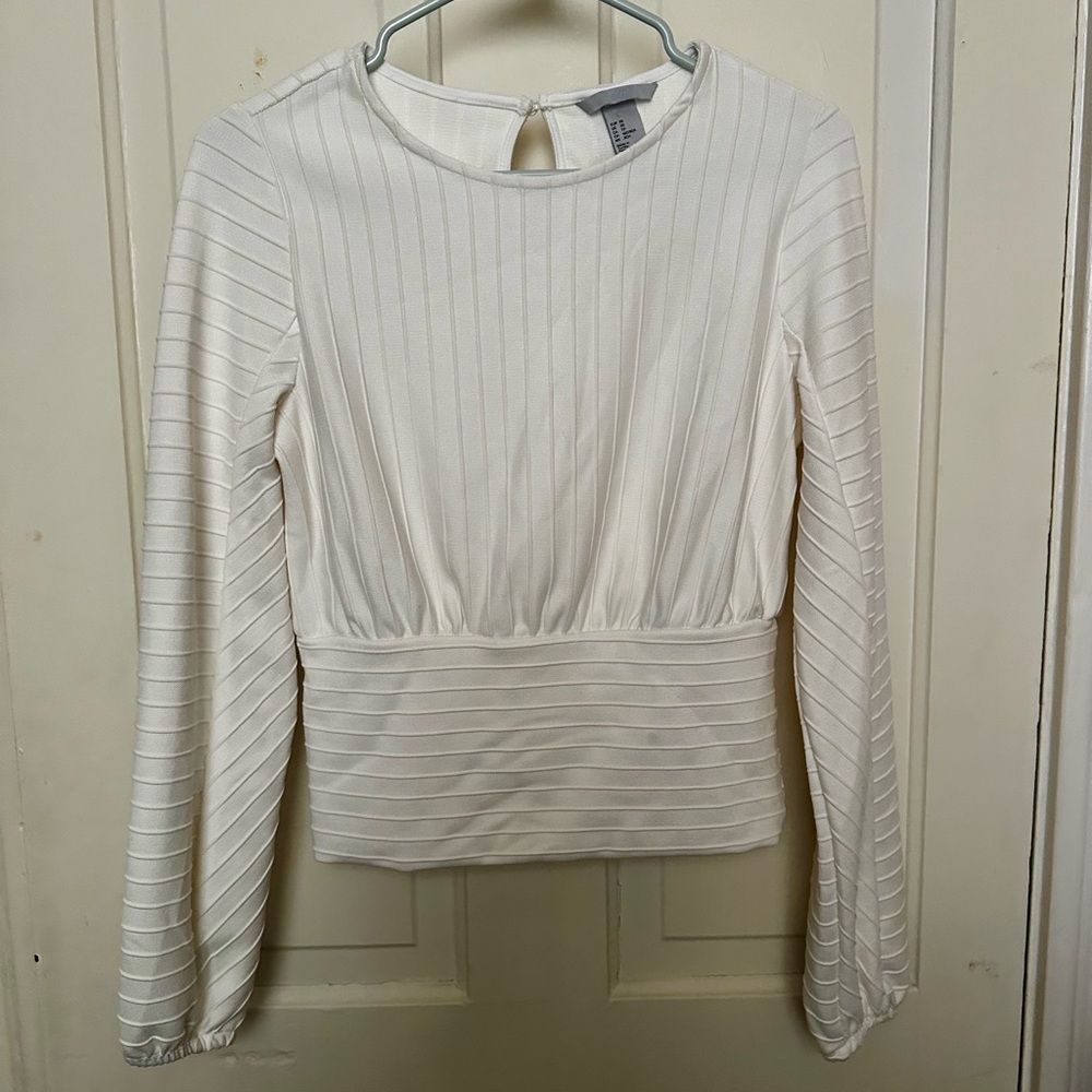 H&M cropped white top